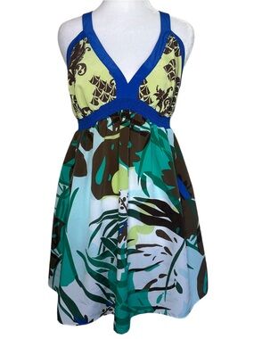 VTG Y2K Metro7 Tropical Mini Dress